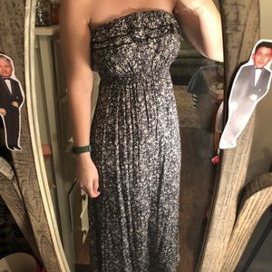 Navy Strapless Summer Dress